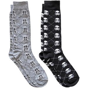 Star Wars Argyle Crew Socks NWOT Size 6-12